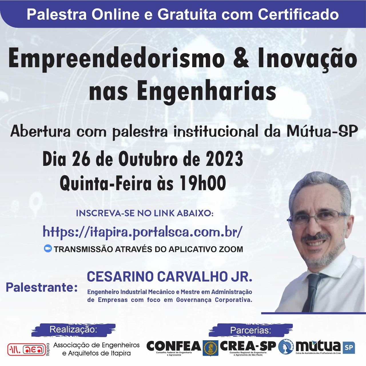 palestra on line - empreendedorismo - aea - itapira