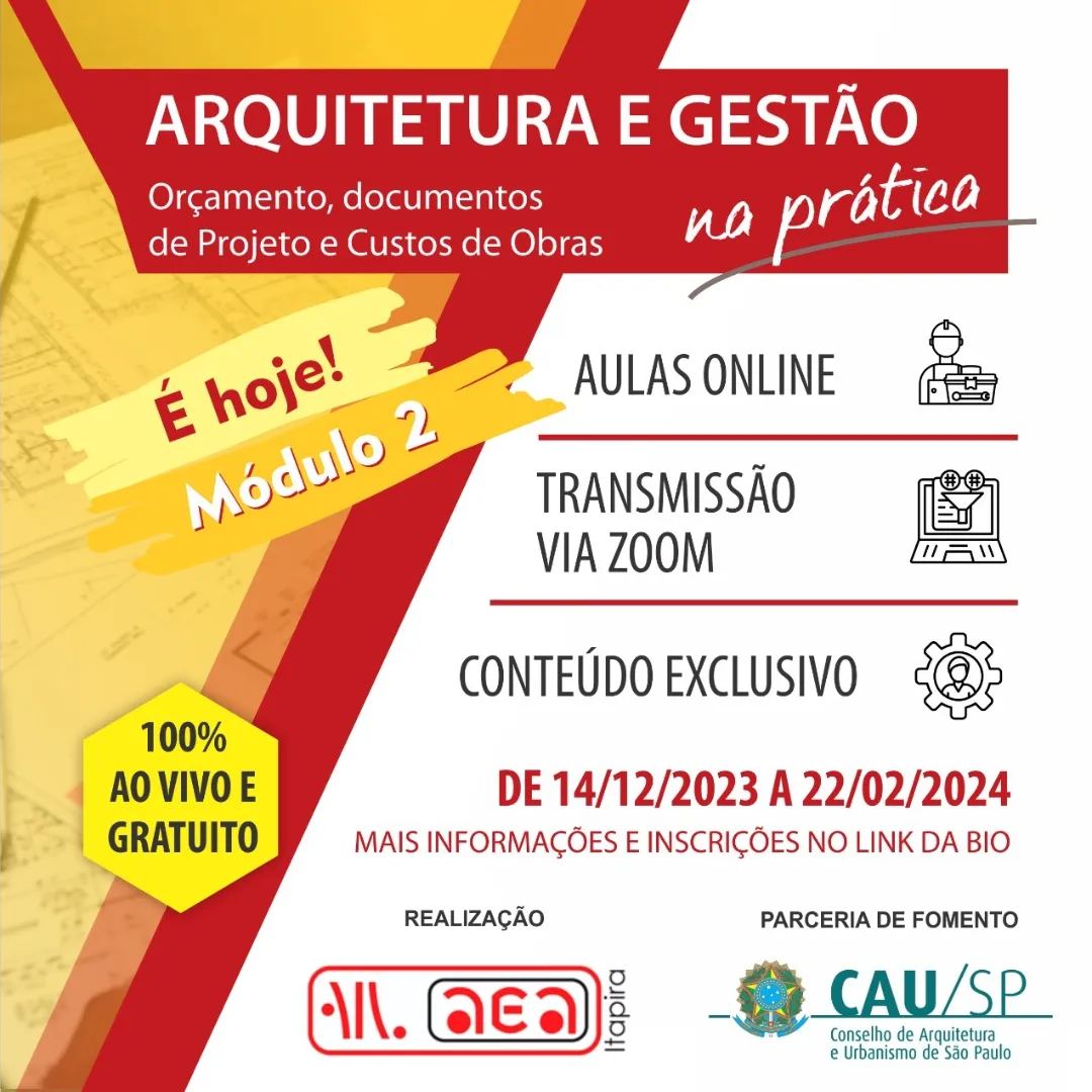 AEA - Itapira - Curso de Arquitetura Gestão na Prática