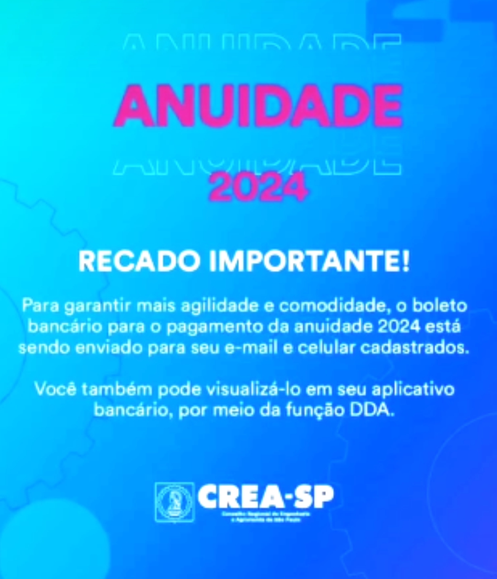 Anuidade CREA-SP 2024